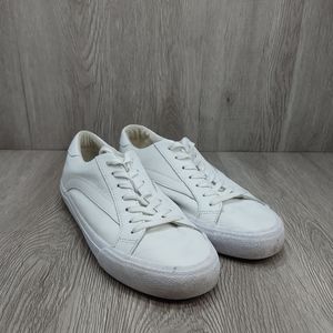 Madewell Sidewalk Low Top Sneaker White Off White Parchment Leather L3243 Size 8